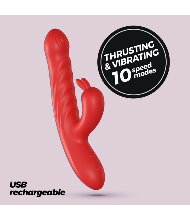 Crushious Lapin Rood Rabbit Vibrator | 10 Modi, Oplaadbaar en Waterdicht voor Optimaal Genot