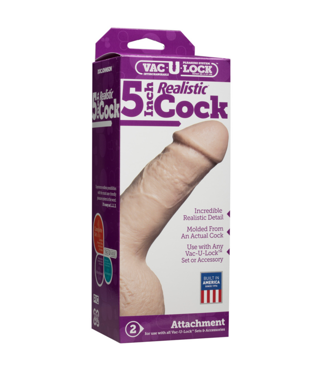 Doc Johnson Realistische Dildo 12,4 cm – Levensecht met Vac-U-Lock Bevestiging en Details