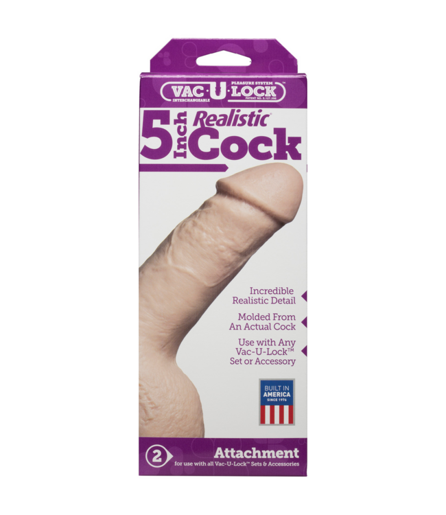 Doc Johnson 12.4 cm Realistic Dildo - Lifelike Vac-U-Lock Compatible Attachment