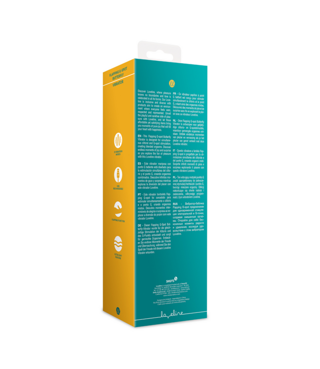 Loveline Flapper G-Punkt Schmetterlingsvibrator in Pfauenblau - Doppelte Lust