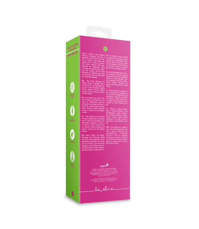 Loveline Loveline Heiz-Vibrator mit Zungenbewegung – Intensives Vergnügen in Rosa
