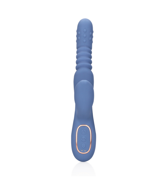 Loveline Nova Rabbit Vibrator Blau – Rotierende Perlen für ultimatives Vergnügen