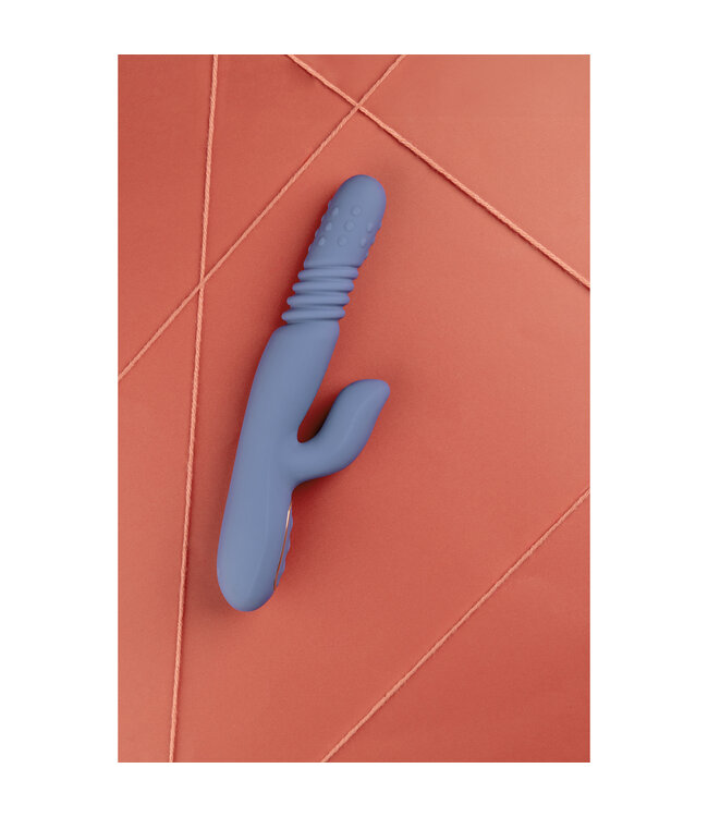 Loveline Intense Rabbit Vibrator met Roterende Kralen - Sensationeel Plezier in Blauw