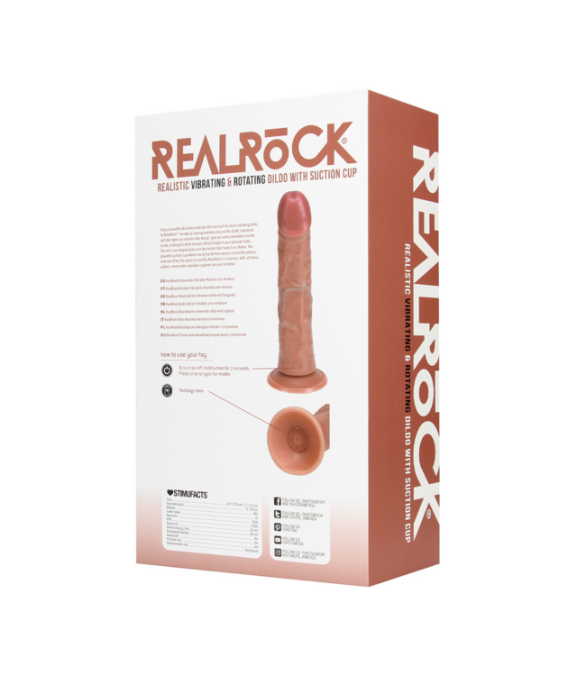 RealRock RealRock Vibrationsdildo 22 cm – Realistischer Genuss mit Saugnapf