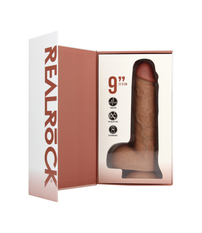 RealRock Vibrierender RealRock Dildo 25 cm – Fest, weich und realistisch