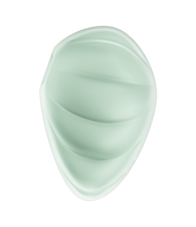 Satisfyer Luxe Silicone Drukgolfvibrator met Air Pulse Technology - Cloud Dancer Mint