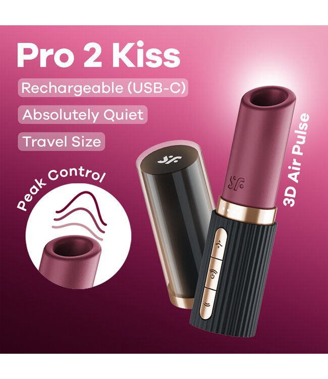 Satisfyer Kiss Luchtpulsvibrator - Stille Kracht voor Onderweg met 4D Technologie