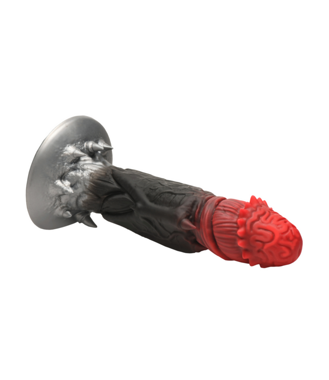XR Brands Dare to Delight: Count Cockula Siliconen Dildo 22,9 cm - Rood/Zwart