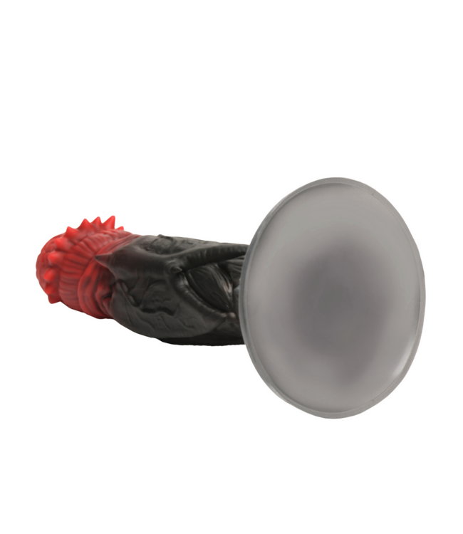 XR Brands Count Cockula Silikon-Dildo 22,9 cm – Dracula-Design in Rot/Schwarz