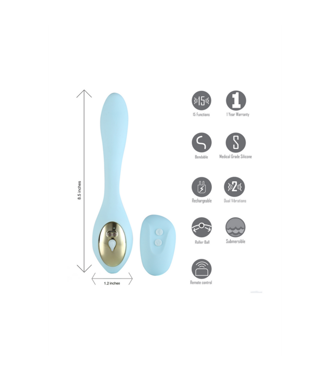 Maiatoys Maia Toys Harmonie Flexibele Silicone Vibrator | Waterdicht & 15 Functies