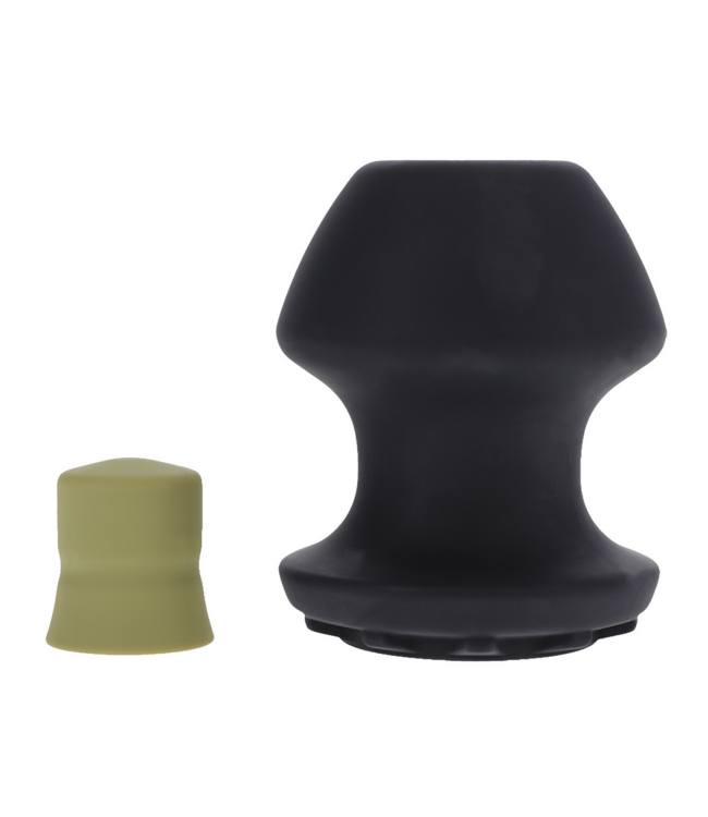 Doc Johnson Kum Keeper Medium Zwart 7,37 cm – Flexibele Plug voor Eenvoudig Gebruik