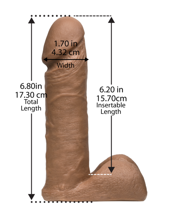 Doc Johnson Doc Johnson ULTRASKYN 6 Inch Realistic Dildo - Brown Cock