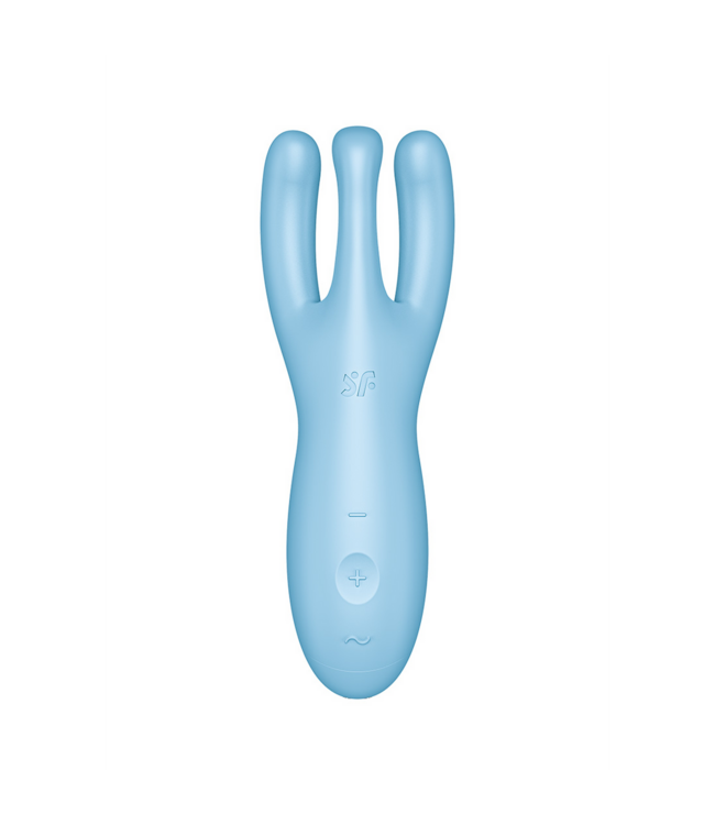 Satisfyer Threesome 4Plus Blue: App-Controlled Lay-on Vibrator with 3 Motors