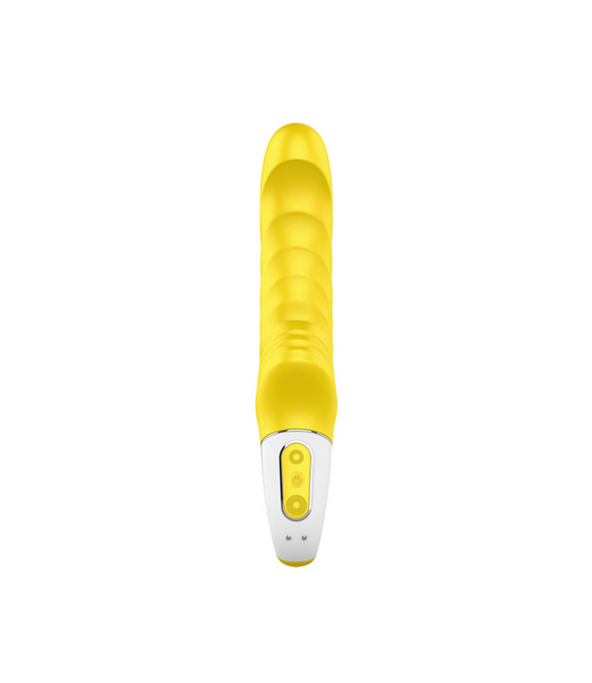 Satisfyer Yummy Sunshine Vibrator - Curved, Ribbed, and Intense Fun