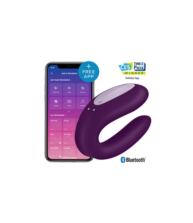 Satisfyer Double Joy U-Vorm Vibrator - Intense Verbinding & Genot met App Functie