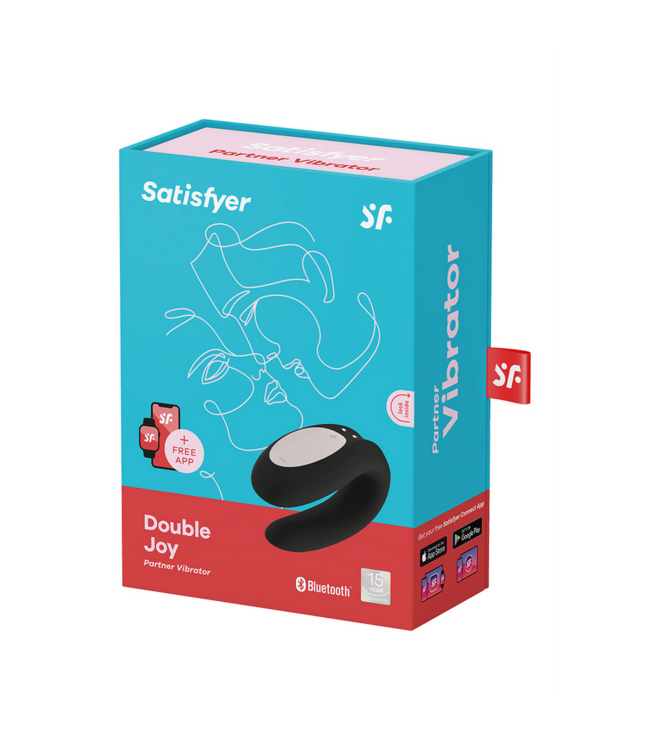 Satisfyer Double Joy Partner-Vibrator Schwarz – U-Form mit App-Steuerung für Duo-Genuss