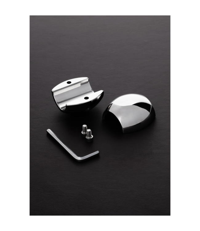 Steel by Shots Stylish Stainless Steel Oval Ball Stretchers 1.4-3.5 cm for Comfort