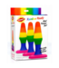 XR Brands Rainbow Silicone Anal Trainer Set - 3.5 Inch Beginner Butt Plugs