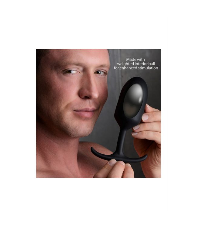 XR Brands Premium-Silikon G-Pulse Dildo mit Gewicht, extra groß für intensiven Spaß