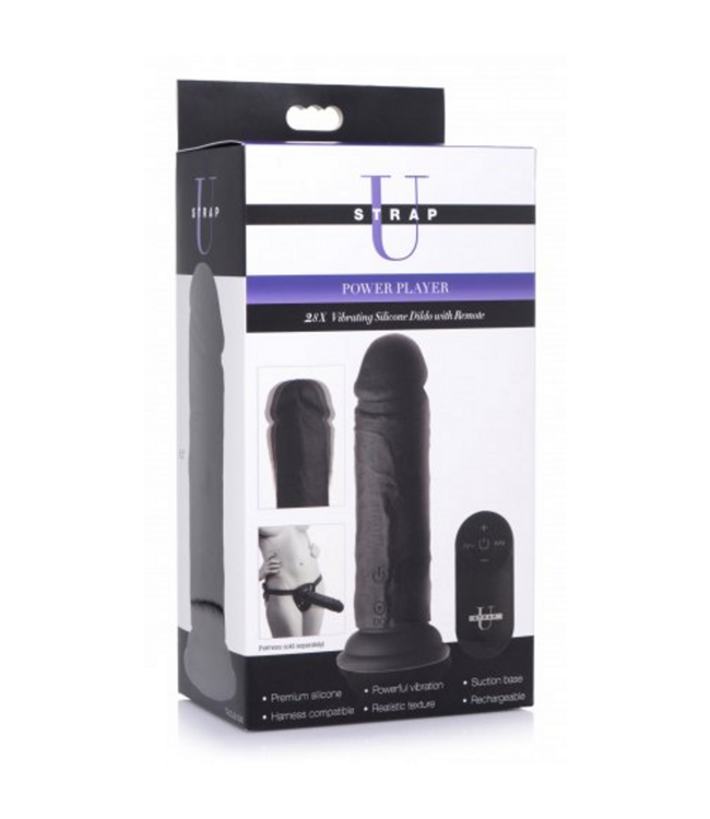 XR Brands Power Player Remote-Controlled Vibrating Dildo - 4 Speeds, 7 Patterns