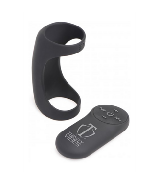 XR Brands G-Shaft Remote-Controlled Silicone Cock Ring - 4 Speed Vibrations