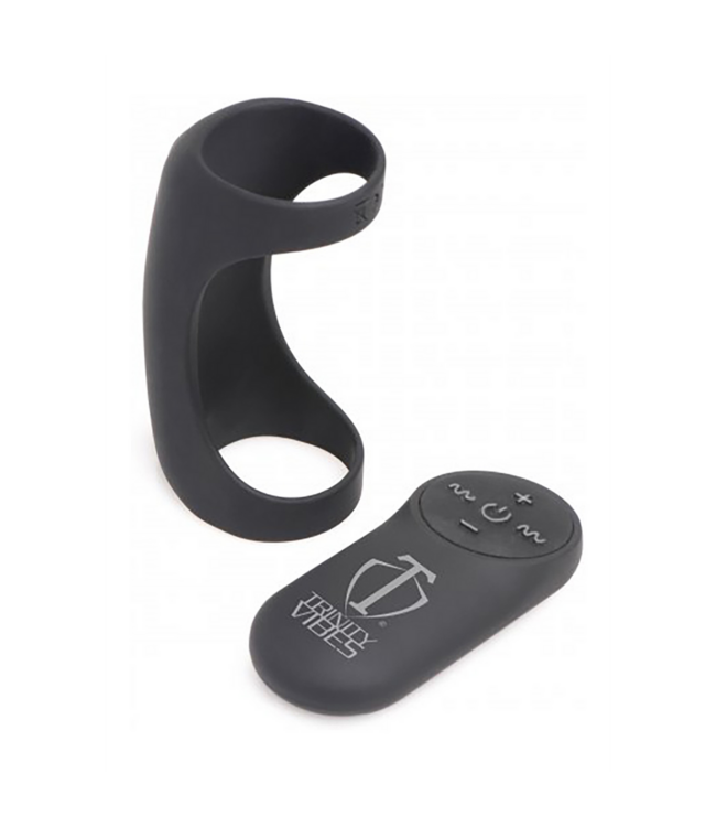 XR Brands G-Shaft Remote-Controlled Silicone Cock Ring - 4 Speed Vibrations