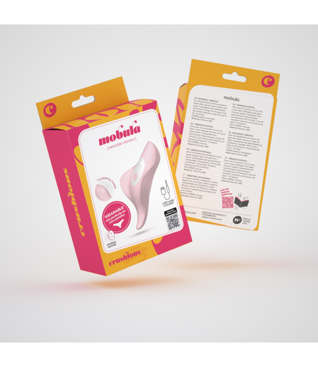 Crushious Mobula Panty Vibrator Rosa – 9 Modi, wasserdicht & fernbedienbar