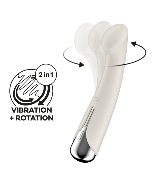 Satisfyer Satisfyer Spinning G-Spot Vibrator – Beige Rotating Pleasure Device
