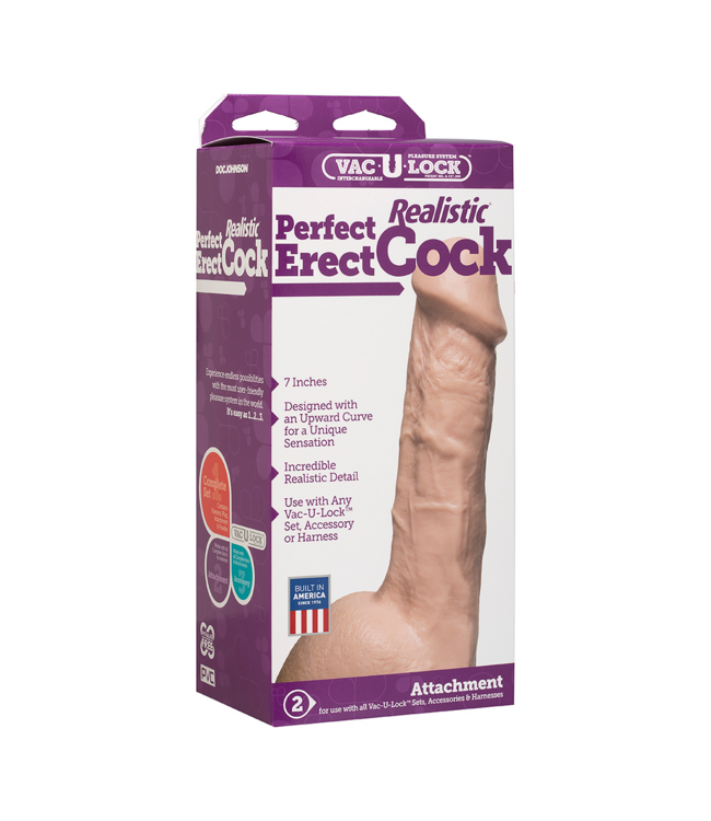Doc Johnson Lifelike Dildo Perfect Erect 17,8 cm – Ultieme Realistische Ervaring