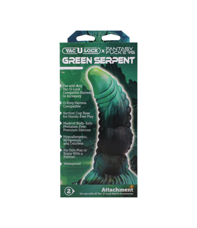 Doc Johnson Fantasy Fuckers Grüne Schlange 19,8 cm – Silikonspielzeug mit Textur
