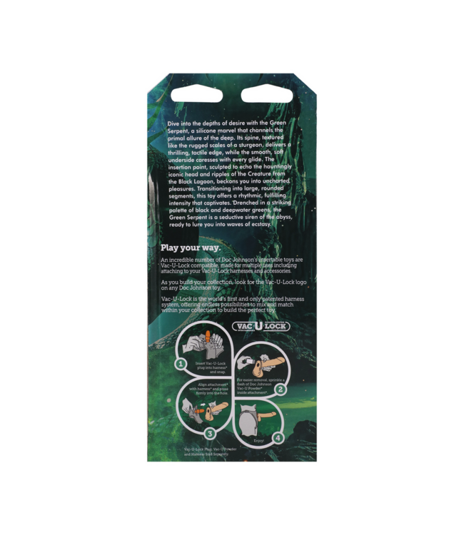 Doc Johnson Fantasy Fuckers Grüne Schlange 19,8 cm – Silikonspielzeug mit Textur