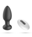 Crushious Twister 6 cm Remote Control Rotating Anal Plug & Vibrator - Black