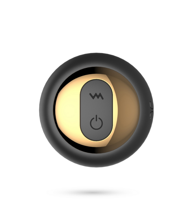 Crushious Twister 6 cm Remote Control Rotating Anal Plug & Vibrator - Black