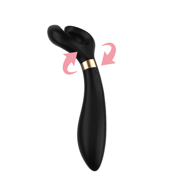 Satisfyer Endless Pleasure Partner Vibrator - Black Silicone, 180° Rotating Head