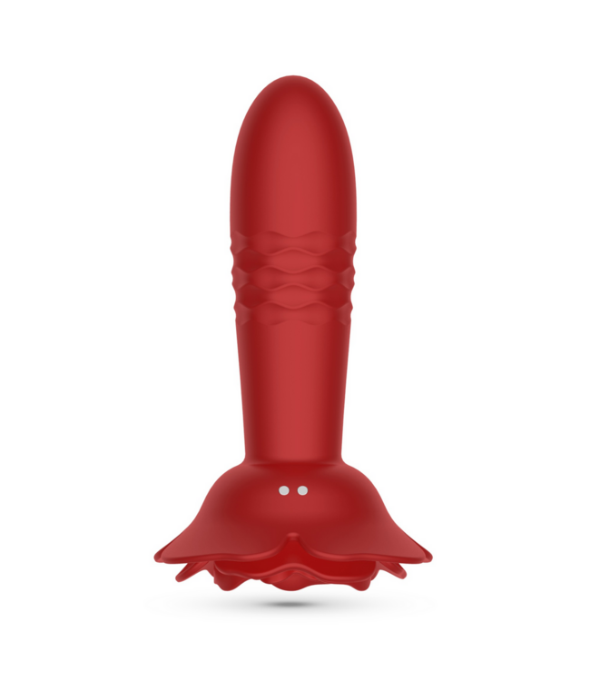 Crushious Romeo Oplaadbare Anale Stimulator 14,2 cm Rood met 10 Vibratiestanden en Afstandsbediening
