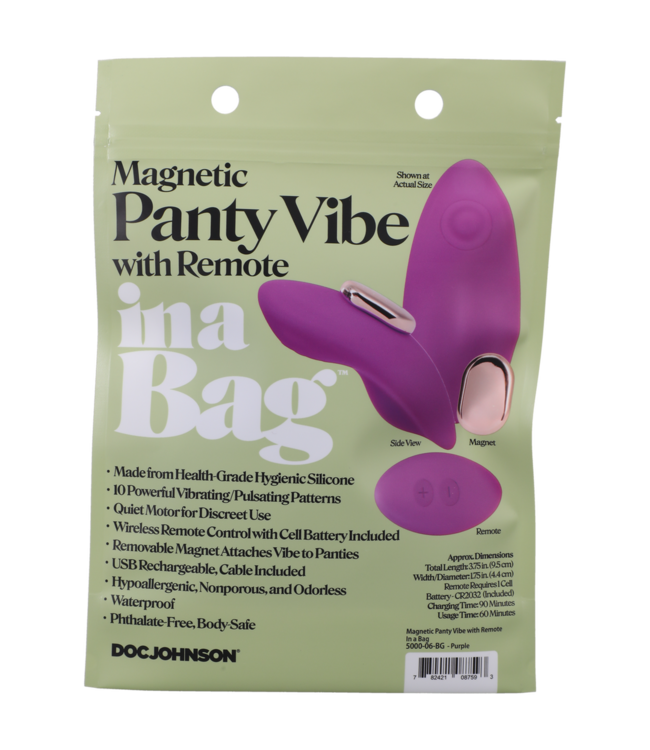 Doc Johnson Magnetic Panty Vibe - Discreet Purple Pleasure with Remote Control