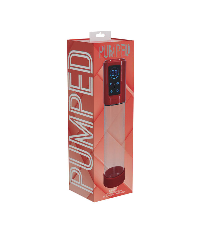 Pumped MegaLift Auto Waterproof Penis Pump - Metallic Red for Powerful Results