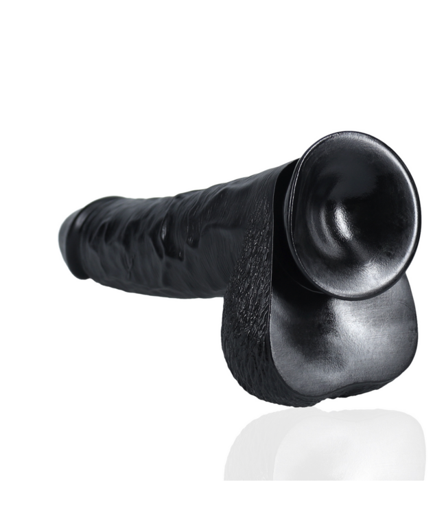 RealRock RealRock Extra Large Realistic Dildo with Suction Cup - 33 cm Black