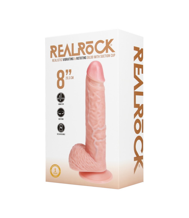 RealRock RealRock 22.8 cm Vibrating & Rotating Dildo with Suction Cup