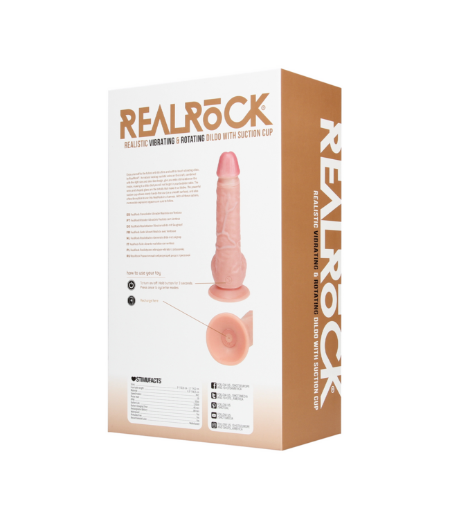 RealRock RealRock Vibrerende Dildo met Suction Cup - 22,8 cm voor Intense Plezier
