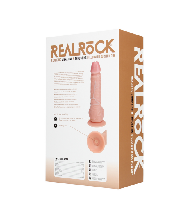 RealRock RealRock® Vibrerende Dildo 22,8 cm - Voor Ongemoetelijk Realistisch Genot