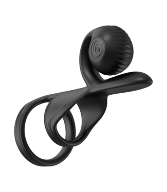 Snail Vibe SVibe JOVI Dubbele Koppelringstimulator Zwart | 5 Snelheden en Afstandsbediening