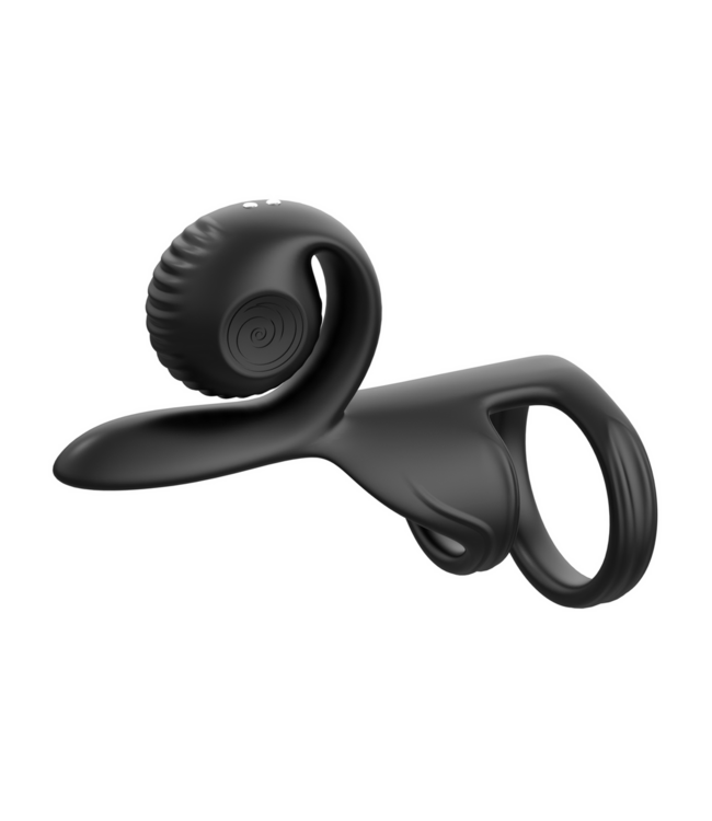 Snail Vibe SVibe JOVI Dubbele Koppelringstimulator Zwart | 5 Snelheden en Afstandsbediening