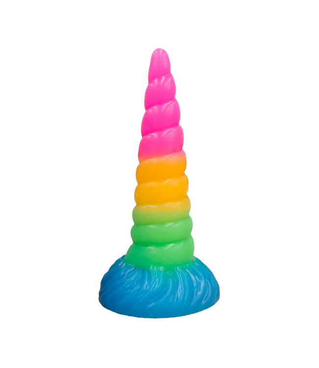 Doc Johnson Betoverende Regenboog Eenhoorn Dildo 19,6 cm - Zijdezachte Sensaties