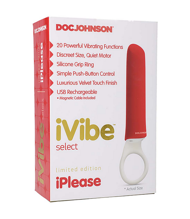 Doc Johnson iPlease Mini-Vibrator: Kraftvoll, leise, kompakt und rot - 20 Muster