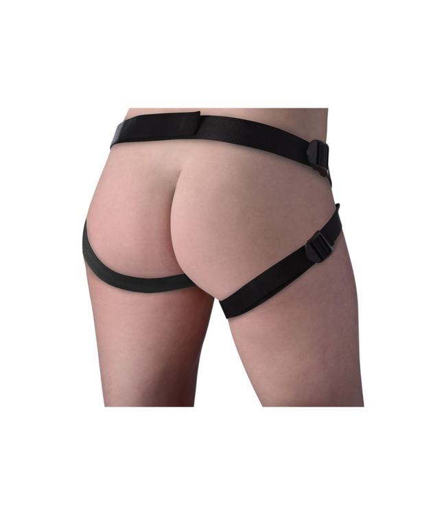 XR Brands Seducer Silikon-Dildo mit verstellbarem Harness – Lustvoller Komfort