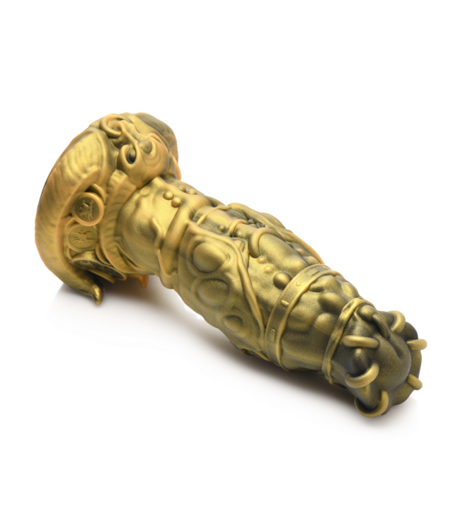 XR Brands King Minotaur Fantasy Dong - Luxurious Gold Silicone Dildo 23.6cm