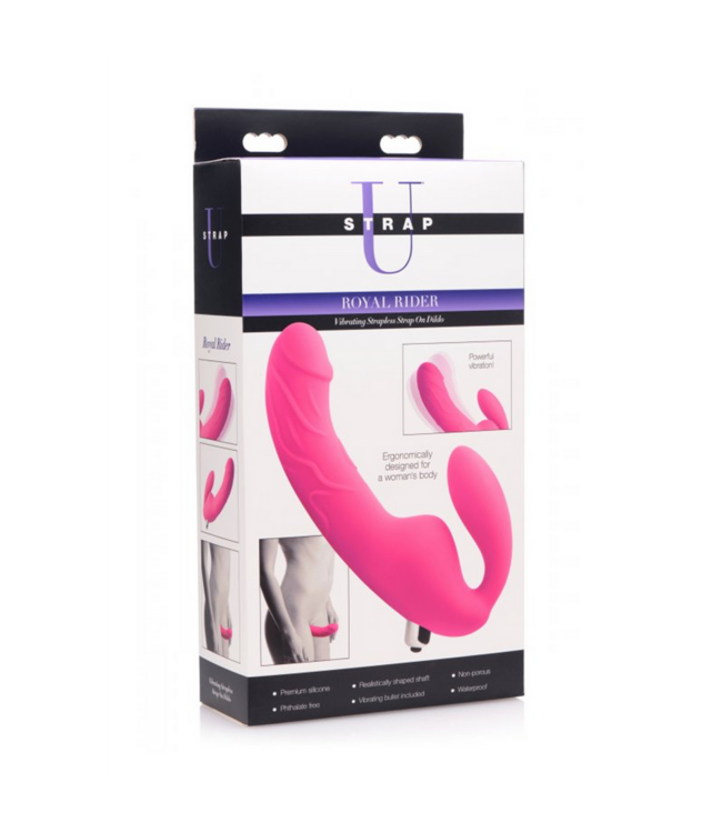 XR Brands Ergonomischer Strapless Strap-On mit Vibration für Paare