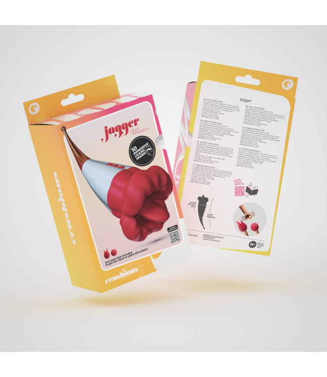 Crushious Jagger Rood - Multifunctionele Dubbele Stimulator met 10 Vibratiestanden