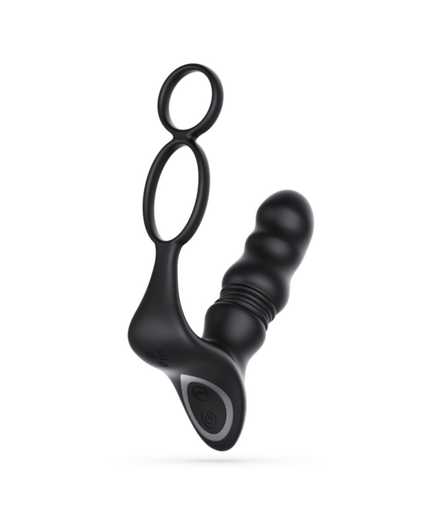Crushious Crixus Prostatastimulator mit Cockring – 9 Vibrationsstufen, Schwarz